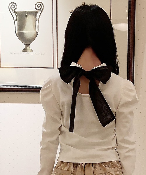 Swankiss（スワンキス）の「TS feminity logoT（シャツ/ブラウス・レディース・ホワイト/レッド/ブラック・FREE）」の4枚目の写真