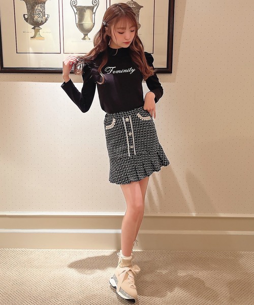 Swankiss（スワンキス）の「TS feminity logoT（シャツ/ブラウス・レディース・ホワイト/レッド/ブラック・FREE）」の5枚目の写真