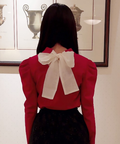 Swankiss（スワンキス）の「TS feminity logoT（シャツ/ブラウス・レディース・ホワイト/レッド/ブラック・FREE）」の11枚目の写真