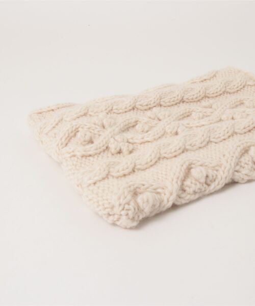 Samansa Mos2（サマンサ モスモス）の「ぽこぽこニットトートバッグ（トートバッグ・レディース・オフホワイト/モカ・ﾌﾘ-）」の4枚目の写真