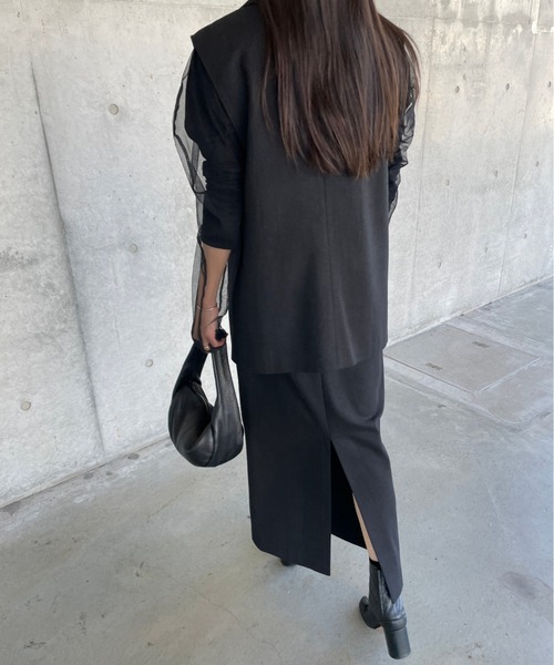 ReNorm（リノーム）の「【井手祐来コラボ】SET UPジレ（ベスト・レディース・ブラック/チャコール・フリー）」の14枚目の写真