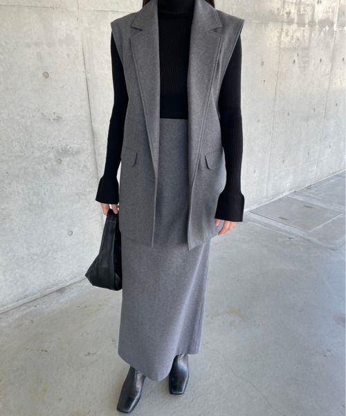 ReNorm（リノーム）の「【井手祐来コラボ】SET UPジレ（ベスト・レディース・ブラック/チャコール・フリー）」の17枚目の写真