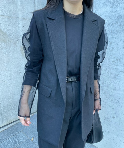 ReNorm（リノーム）の「【井手祐来コラボ】SET UPジレ（ベスト・レディース・ブラック/チャコール・フリー）」の9枚目の写真