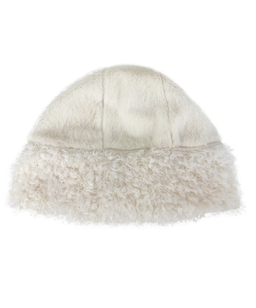 polcadot（ポルカドット）の「2トーンボア トークワッチ（ニットキャップ/ビーニー・レディース・ブラック/グリーン/ホワイト・FREE）」の8枚目の写真