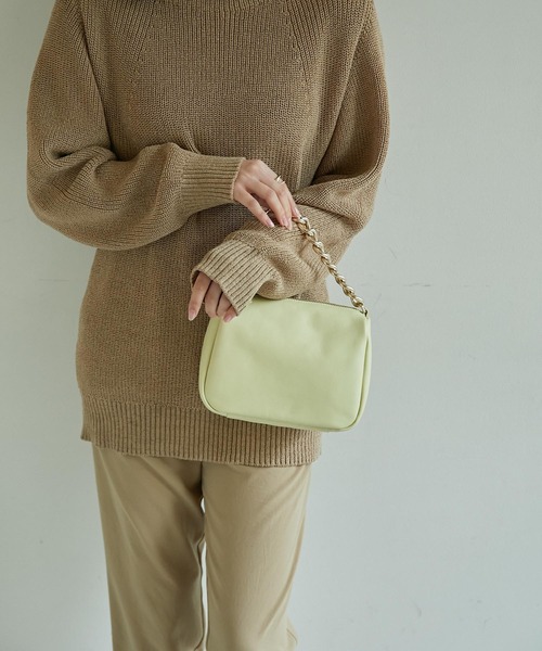 GALLARDAGALANTE（ガリャルダガランテ）の「【2.718】チェーンハンドルバッグ（ハンドバッグ・レディース・グレイッシュベージュ/ライトイエロー・FREE）」の6枚目の写真