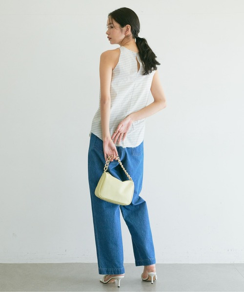 GALLARDAGALANTE（ガリャルダガランテ）の「【2.718】チェーンハンドルバッグ（ハンドバッグ・レディース・グレイッシュベージュ/ライトイエロー・FREE）」の4枚目の写真