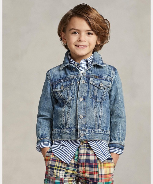 POLO RALPH LAUREN CHILDRENSWEAR(ポロ ラルフ ローレン チルドレンズウェア)の「デニム トラッカー ジャケット(デニムジャケット・キッズ・ネイビー系1・4/6/7/3/2)」の1枚目の写真