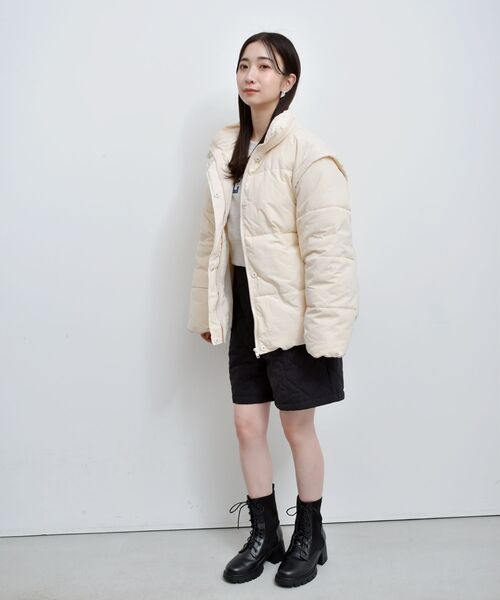 RETRO GIRL（レトロガール）の「2way中綿BZ（ブルゾン・レディース・ライトグレー/ナチュラル/ブラック・FREE）」の6枚目の写真