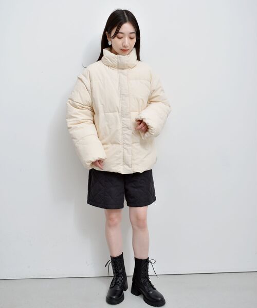 RETRO GIRL（レトロガール）の「2way中綿BZ（ブルゾン・レディース・ライトグレー/ナチュラル/ブラック・FREE）」の9枚目の写真