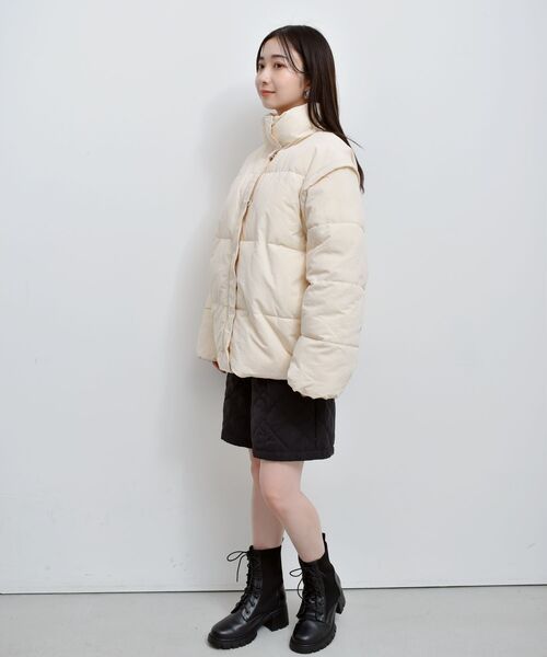 RETRO GIRL（レトロガール）の「2way中綿BZ（ブルゾン・レディース・ライトグレー/ナチュラル/ブラック・FREE）」の10枚目の写真