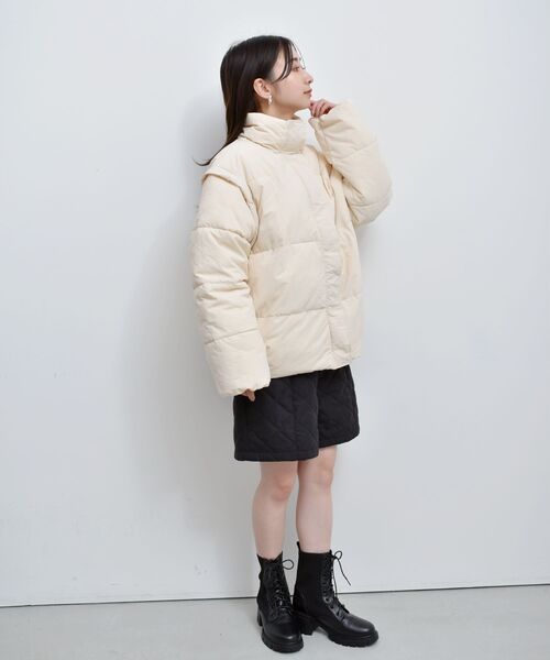 RETRO GIRL（レトロガール）の「2way中綿BZ（ブルゾン・レディース・ライトグレー/ナチュラル/ブラック・FREE）」の11枚目の写真