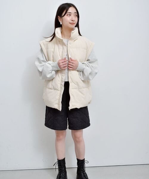 RETRO GIRL（レトロガール）の「2way中綿BZ（ブルゾン・レディース・ライトグレー/ナチュラル/ブラック・FREE）」の13枚目の写真