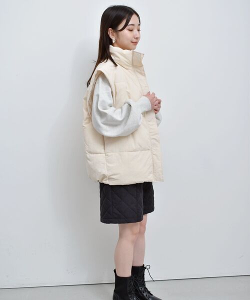 RETRO GIRL（レトロガール）の「2way中綿BZ（ブルゾン・レディース・ライトグレー/ナチュラル/ブラック・FREE）」の14枚目の写真