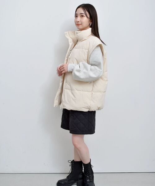 RETRO GIRL（レトロガール）の「2way中綿BZ（ブルゾン・レディース・ライトグレー/ナチュラル/ブラック・FREE）」の15枚目の写真