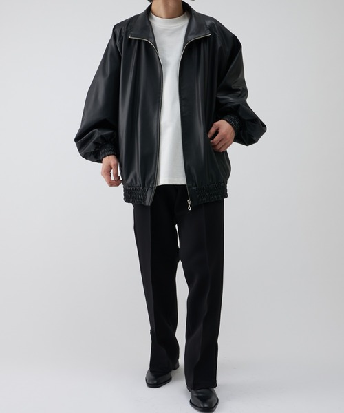 Lui's（ルイス）の「フェイクレザースタンドブルゾン（ブルゾン）」 - WEAR