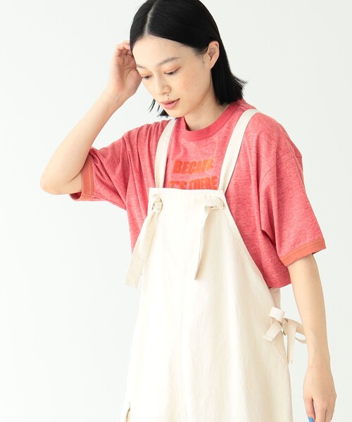 BEAMS BOY（ビームスボーイ）の「BEAMS BOY / プリント リンガー Tシャツ（Tシャツ/カットソー・レディース・チャコールグレー/レッド/グリーン・FREE）」の20枚目の写真