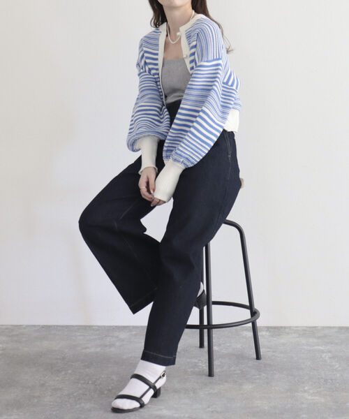 fredy emue（フレディエミュ）の「デニムセミワイドパンツ（デニムパンツ・レディース・ブルー/ネイビー・38/36）」の13枚目の写真