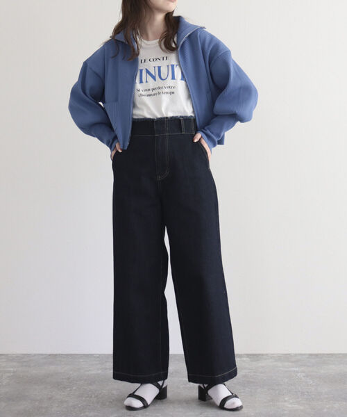 fredy emue（フレディエミュ）の「デニムセミワイドパンツ（デニムパンツ・レディース・ブルー/ネイビー・38/36）」の15枚目の写真