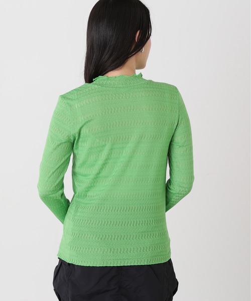 N.（N. Natural Beauty Basic）（エヌエヌナチュラルビューティーベーシック）の「◆ボトルネックシアーインナーカットソー（Tシャツ/カットソー・レディース・オフホワイト/グリーン/ブラック・MEDIUM）」の9枚目の写真