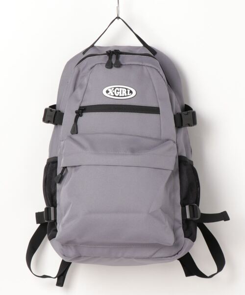 X-girl（エックスガール）の「【X-girl /エックスガール】 OVAL LOGO BACKPACK（バックパック/リュック・レディース・ブラック/グレー・FREE）」の2枚目の写真