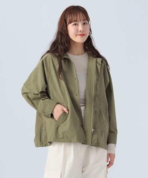 BEAMS HEART（ビームスハート）の「ポンチョ風 ブルゾン（ブルゾン・レディース・ネイビー/アイボリー/オリーブ・FREE）」の7枚目の写真