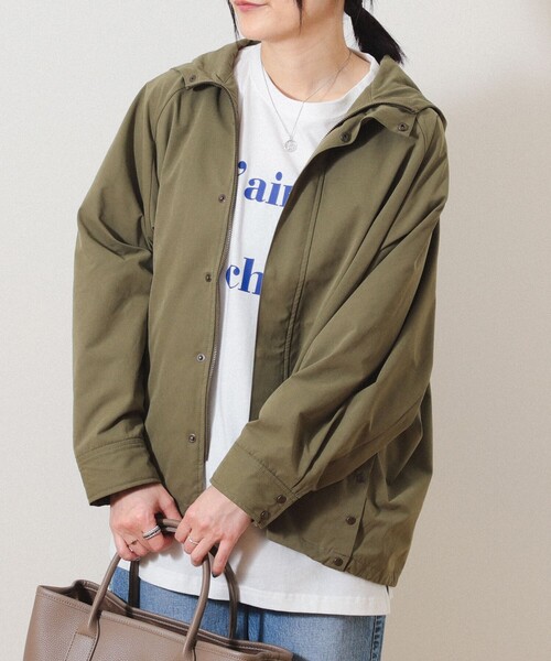 BEAMS HEART（ビームスハート）の「ポンチョ風 ブルゾン（ブルゾン・レディース・ネイビー/アイボリー/オリーブ・FREE）」の9枚目の写真