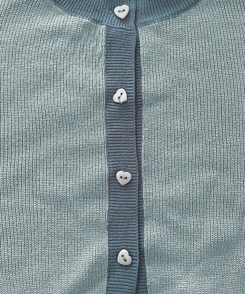 kutir（クティール）の「ハートボタンカーディガン（カーディガン/ボレロ・レディース・ブルー/グリーン・FREE）」の10枚目の写真