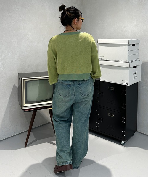 kutir（クティール）の「ハートボタンカーディガン（カーディガン/ボレロ・レディース・ブルー/グリーン・FREE）」の9枚目の写真