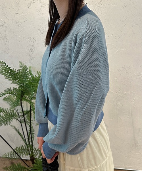 kutir（クティール）の「ハートボタンカーディガン（カーディガン/ボレロ・レディース・ブルー/グリーン・FREE）」の5枚目の写真