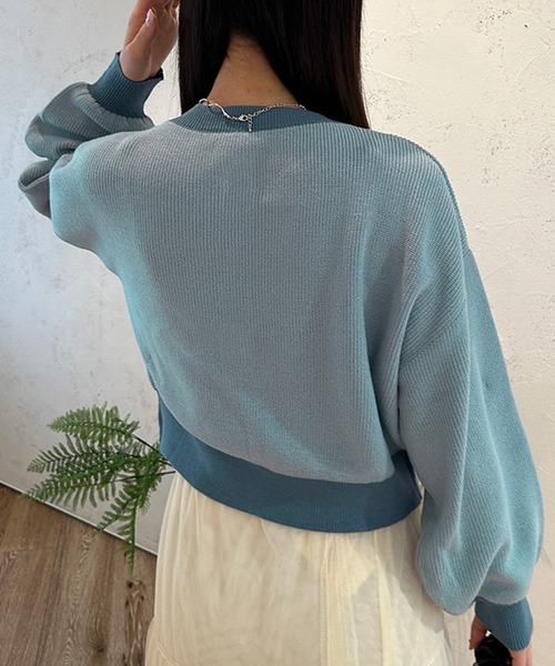 kutir（クティール）の「ハートボタンカーディガン（カーディガン/ボレロ・レディース・ブルー/グリーン・FREE）」の18枚目の写真