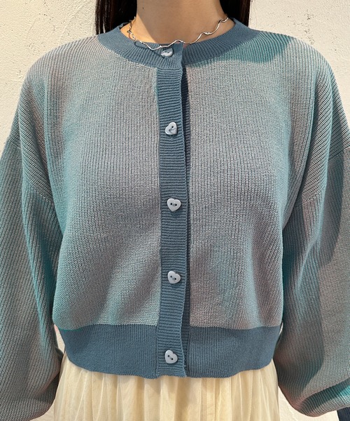 kutir（クティール）の「ハートボタンカーディガン（カーディガン/ボレロ・レディース・ブルー/グリーン・FREE）」の19枚目の写真