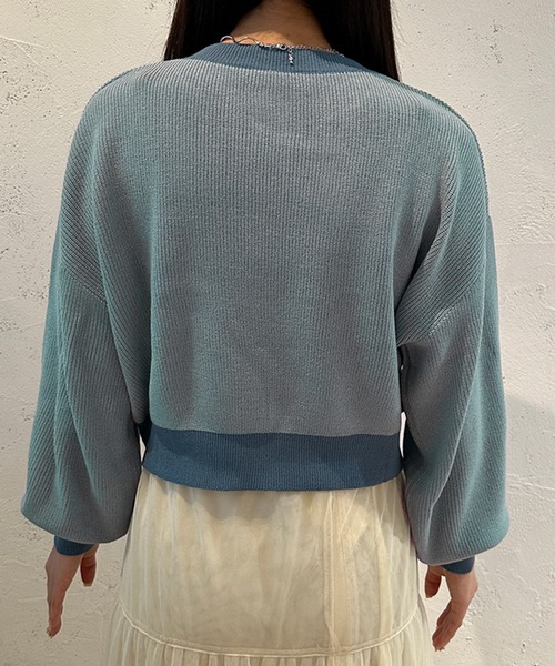 kutir（クティール）の「ハートボタンカーディガン（カーディガン/ボレロ・レディース・ブルー/グリーン・FREE）」の6枚目の写真