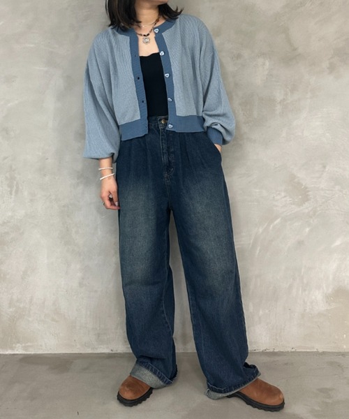 kutir（クティール）の「ハートボタンカーディガン（カーディガン/ボレロ・レディース・ブルー/グリーン・FREE）」の20枚目の写真