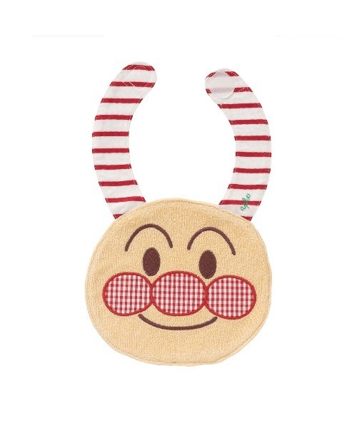 ANPANMAN KIDS COLLECTION(アンパンマンキッズコレクション)の「アンパンマン ボーダーフェイススタイ(スタイ/よだれかけ・キッズ・ブルー/レッド・FREE)」の1枚目の写真