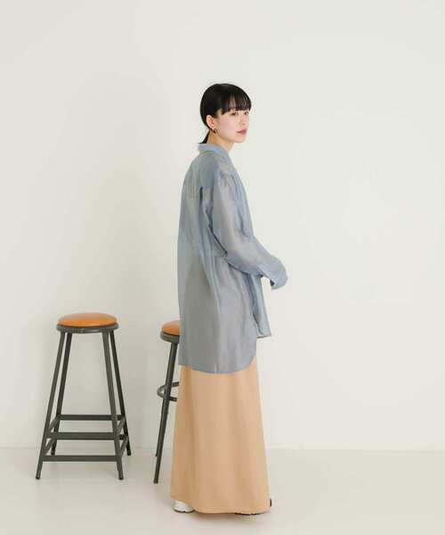 UR Lab.（アーバンリサーチラボ）の「シアーシャツチュニック（シャツ/ブラウス・レディース・ブラック/ブルー/ピンク系その他・FREE）」の14枚目の写真