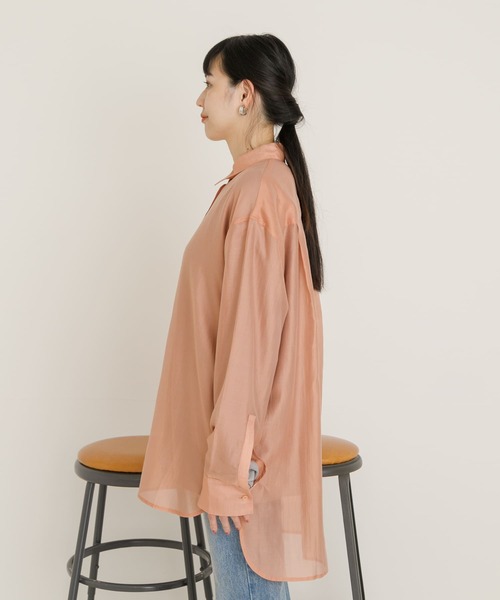 UR Lab.（アーバンリサーチラボ）の「シアーシャツチュニック（シャツ/ブラウス・レディース・ブラック/ブルー/ピンク系その他・FREE）」の18枚目の写真