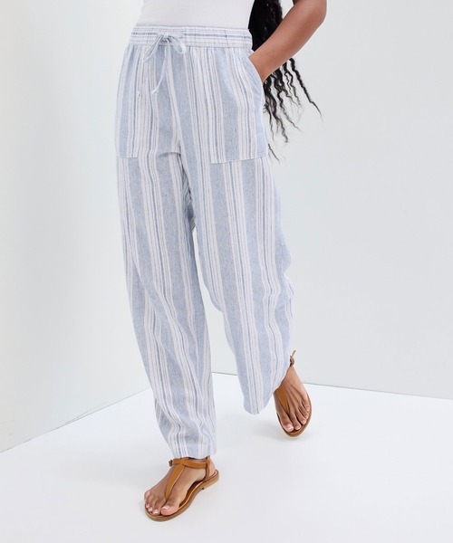 GAP(ギャップ)の「ウォッシュウェル リネン ワイドパンツ(その他パンツ・レディース・ベージュ/ホワイト/ブルー・XS/S/M/XXS/L)」の1枚目の写真