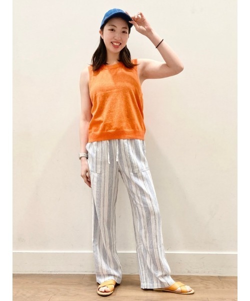 GAP(ギャップ)の「ウォッシュウェル リネン ワイドパンツ(その他パンツ・レディース・ベージュ/ホワイト/ブルー・XS/S/M/XXS/L)」の21枚目の写真