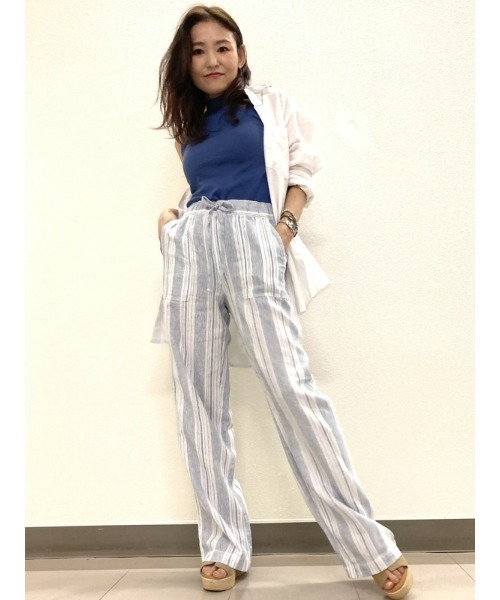 GAP(ギャップ)の「ウォッシュウェル リネン ワイドパンツ(その他パンツ・レディース・ベージュ/ホワイト/ブルー・XS/S/M/XXS/L)」の20枚目の写真