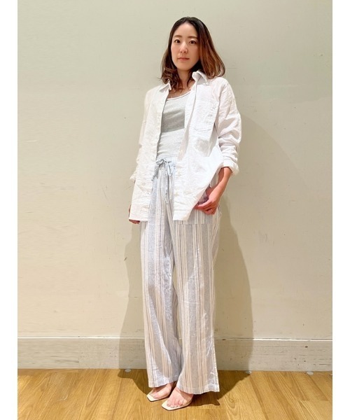 GAP(ギャップ)の「ウォッシュウェル リネン ワイドパンツ(その他パンツ・レディース・ベージュ/ホワイト/ブルー・XS/S/M/XXS/L)」の22枚目の写真