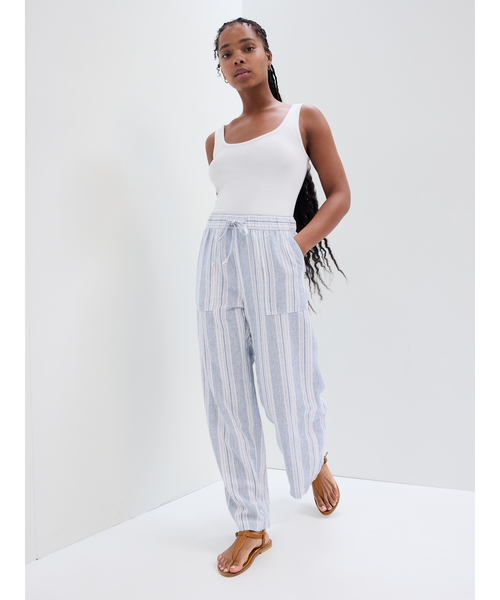 GAP(ギャップ)の「ウォッシュウェル リネン ワイドパンツ(その他パンツ・レディース・ベージュ/ホワイト/ブルー・XS/S/M/XXS/L)」の13枚目の写真