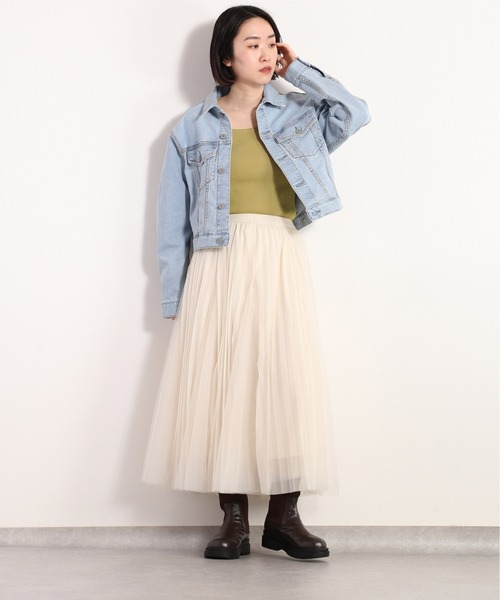 cepo(セポ)の「ソウバリシンプルニットタンク(タンクトップ・レディース・グリーン/ブラック/オフホワイト・M)」の6枚目の写真