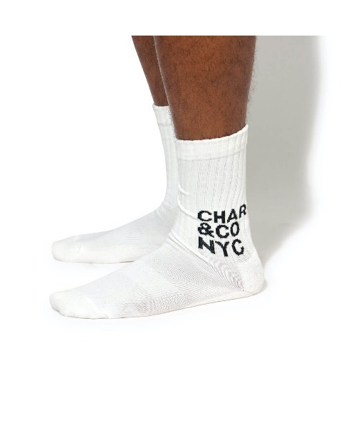 CHARI&CO（チャリアンドコー）の「MODERN LOGO SOCKS 靴下 ソックス（ソックス/靴下・メンズ・ホワイト/ブラック・FREE）」の5枚目の写真