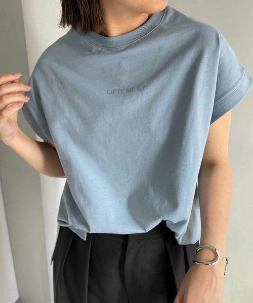 CAPRICIEUX LE'MAGE（カプリシューレマージュ）の「ノースリフロッキーTシャツ（Tシャツ/カットソー・レディース・ブルー/チャコールグレー/ベージュ/ホワイト・FREE）」の14枚目の写真