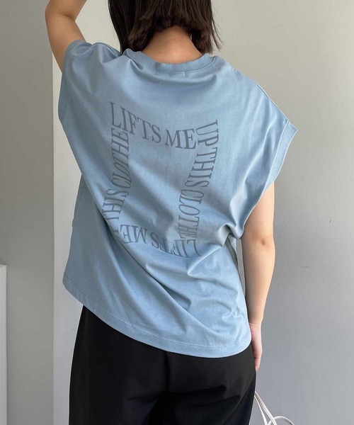 CAPRICIEUX LE'MAGE（カプリシューレマージュ）の「ノースリフロッキーTシャツ（Tシャツ/カットソー・レディース・ブルー/チャコールグレー/ベージュ/ホワイト・FREE）」の15枚目の写真