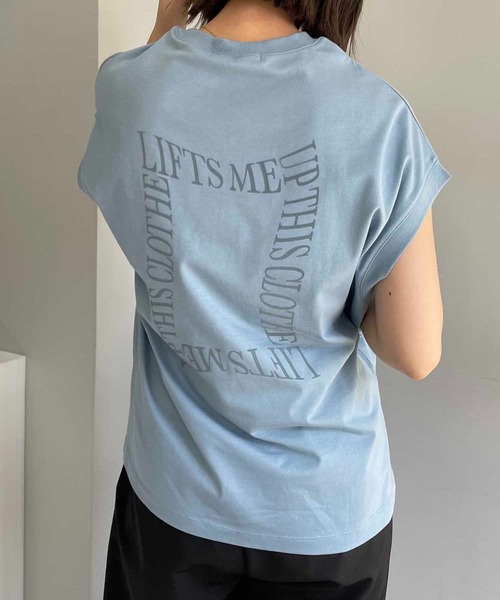 CAPRICIEUX LE'MAGE（カプリシューレマージュ）の「ノースリフロッキーTシャツ（Tシャツ/カットソー・レディース・ブルー/チャコールグレー/ベージュ/ホワイト・FREE）」の16枚目の写真