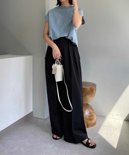 CAPRICIEUX LE'MAGE（カプリシューレマージュ）の「ノースリフロッキーTシャツ（Tシャツ/カットソー・レディース・ブルー/チャコールグレー/ベージュ/ホワイト・FREE）」の17枚目の写真