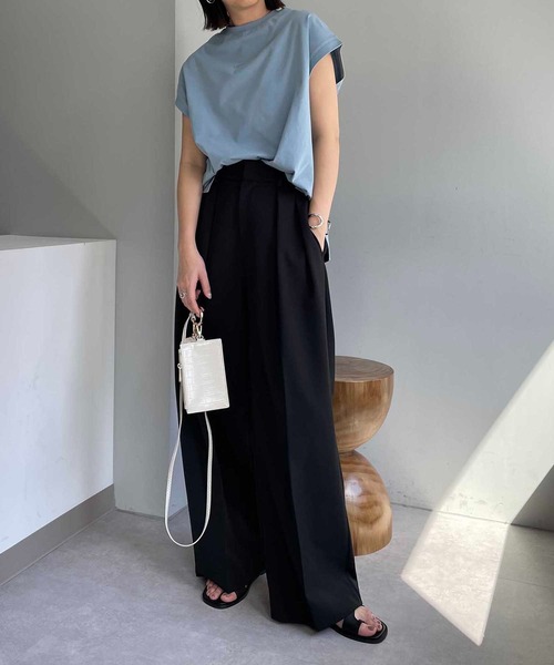 CAPRICIEUX LE'MAGE（カプリシューレマージュ）の「ノースリフロッキーTシャツ（Tシャツ/カットソー・レディース・ブルー/チャコールグレー/ベージュ/ホワイト・FREE）」の18枚目の写真