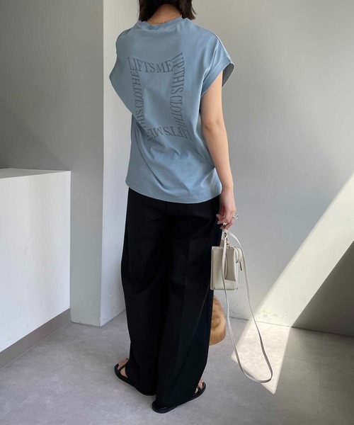 CAPRICIEUX LE'MAGE（カプリシューレマージュ）の「ノースリフロッキーTシャツ（Tシャツ/カットソー・レディース・ブルー/チャコールグレー/ベージュ/ホワイト・FREE）」の21枚目の写真