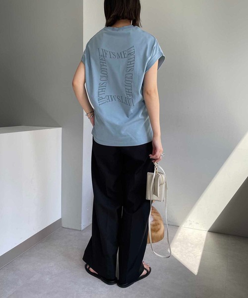 CAPRICIEUX LE'MAGE（カプリシューレマージュ）の「ノースリフロッキーTシャツ（Tシャツ/カットソー・レディース・ブルー/チャコールグレー/ベージュ/ホワイト・FREE）」の20枚目の写真